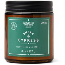 Gentlemen's Hardware Candle Smoke & Cypress 8oz - Lys
