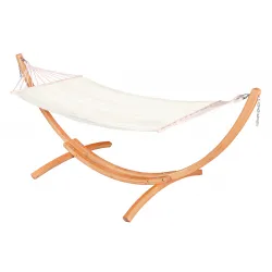 La Siesta CHILLOUNGE Palma Beach - Single Spreader Bar Hammock with FSC Certified Eucalyptus Stand - Hængekøje
